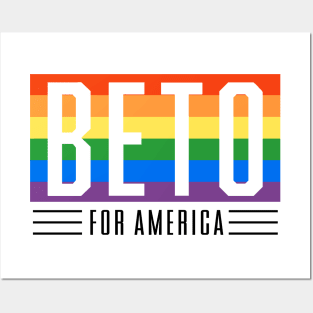 LGBTQ Beto O'Rourke For Texas 2024 | Beto For America | Beto Orourke 2022 Texas Governor | LGBT Gay Pride T-Shirt Posters and Art